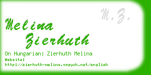 melina zierhuth business card